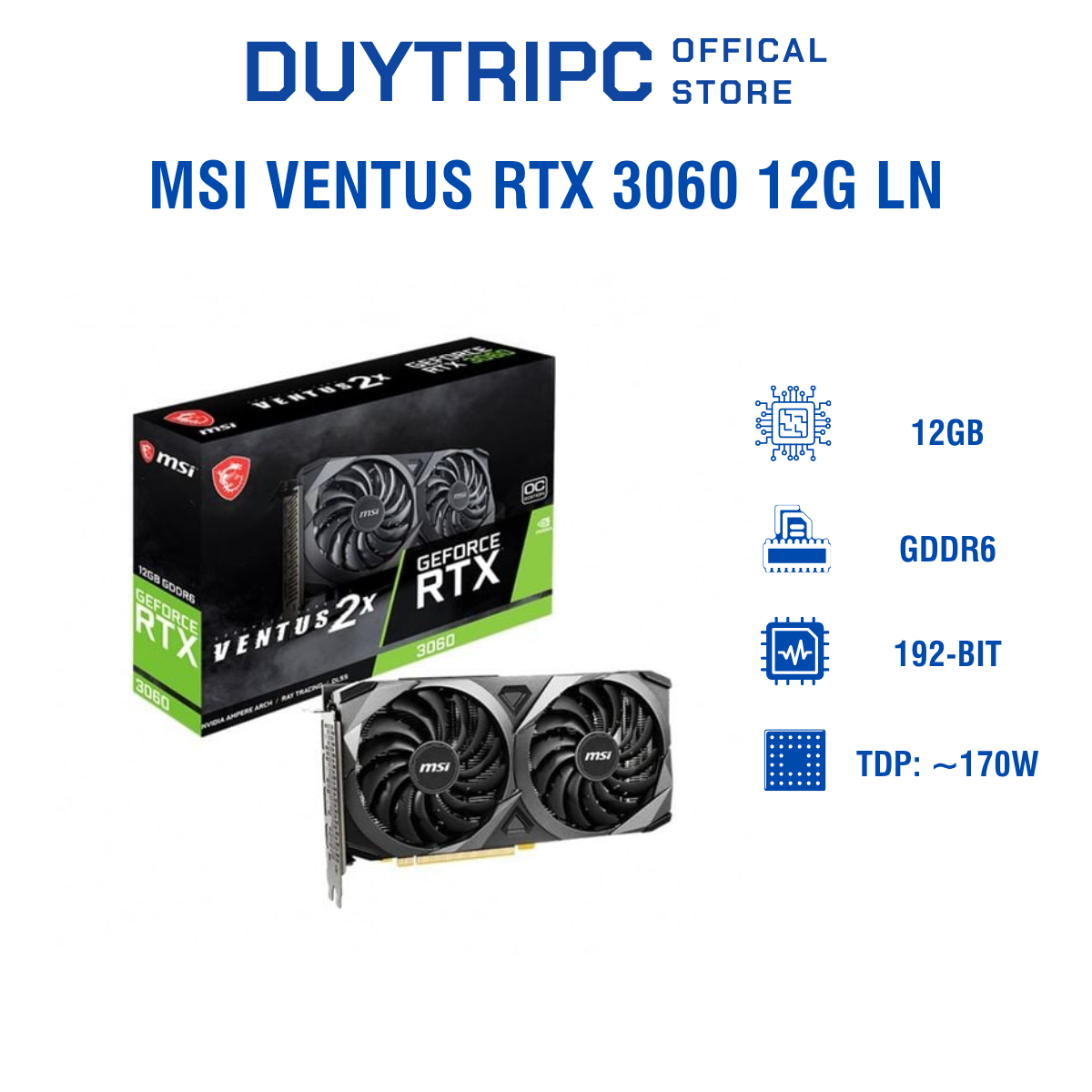 MSI VENTUS RTX 3060 12G LN